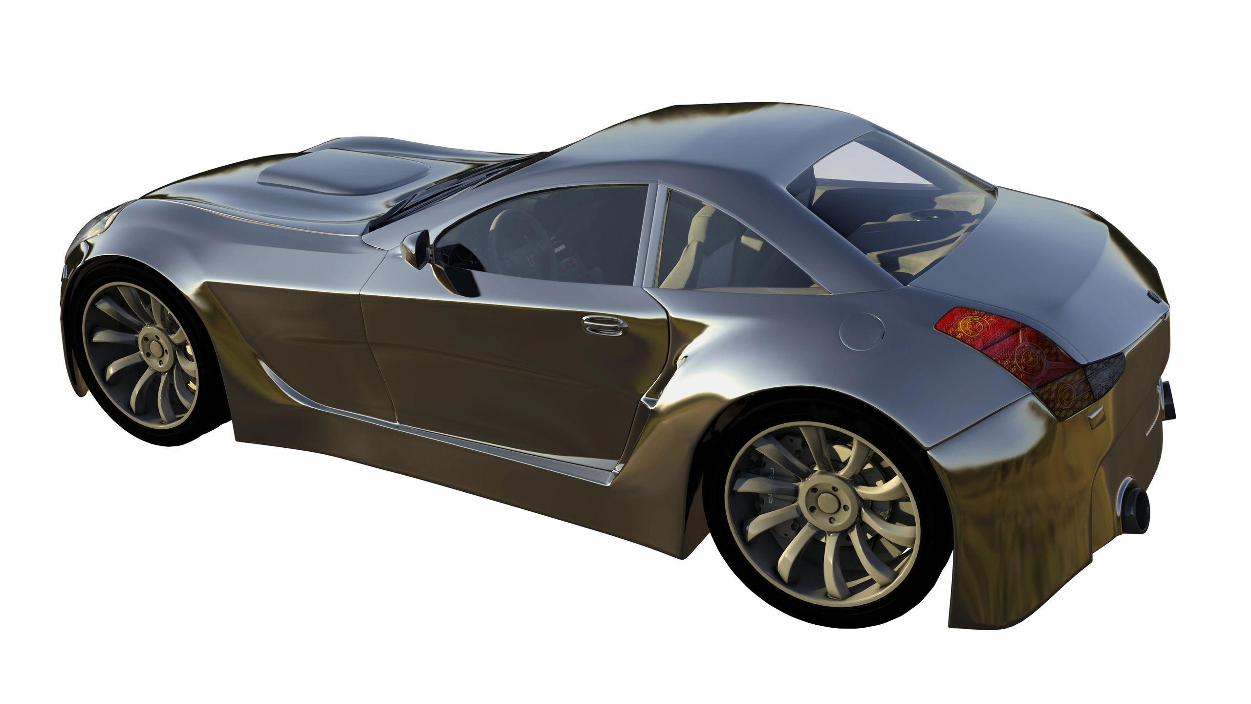 Sleek sports car with custom kit